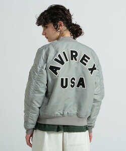 AVIREX �����ʔ́b�sWOMAN�tMA-1 COMMERCIAL LOGO/MA-1 �R�}�[�V���� ���S(�A�r���b�N�X �A���B���b�N�X)���f�B�[�X ����