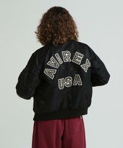 AVIREX ʔ́bscXʒ / WOMANtLEOPARD LOGO MA-1/Ip[h S MA-1(ArbNX ABbNX)fB[X 