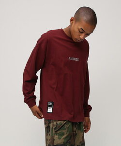 AVIREX ʔ́bsWEB&DEPOTtCORE LOGO L/S T-SHIRT/RA S  TVc(ArbNX ABbNX)Y j