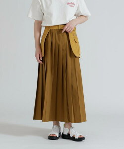AVIREX �����ʔ́bMILITARY POCKET BELT POUCH PLEATED SKIRT / �~���^���[ �|�P�b�g �x���g �|�[�` �v���[�e�b�h �X�J�[�g