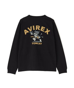 AVIREX ʔ́byēׁVFlCr[ǉzsWEB&DEPOTtTOMCAT L/S T-SHIRT/gLbg TVc(ArbNX ABbNX)Y j
