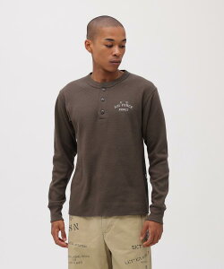 AVIREX �����ʔ́b�s���c�X����tHONEYCOMB HENRY NECK L/S T-SHIRT/�n�j�J�� �w�����[�l�b�N �����O�X���[�u T�V���c(�A�r���b�N�X �A���B���b�N�X)�����Y �j��