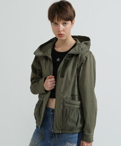 AVIREX �����ʔ́b�sWOMAN�tMILITARY ZIP POCKET DETACHABLE JACKET/�~���^���[ �W�b�v�|�P�b�g �f�^�b�`���u�� �W���P�b�g(�A�r���b�N�X �A���B���b�N�X)���f�B�[�X ����