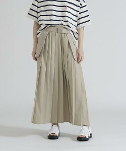 AVIREX �����ʔ́bMILITARY POCKET BELT POUCH PLEATED SKIRT / �~���^���[ �|�P�b�g �x���g �|�[�` �v���[�e�b�h �X�J�[�g