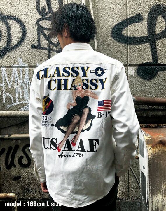楽天市場 Sale Avirex 公式通販 ピンナップガールシャツ L S Pin Up Girls Shirt アビレックス アヴィレックス メンズ 男性 セール品につき交換 返品不可 Avirex