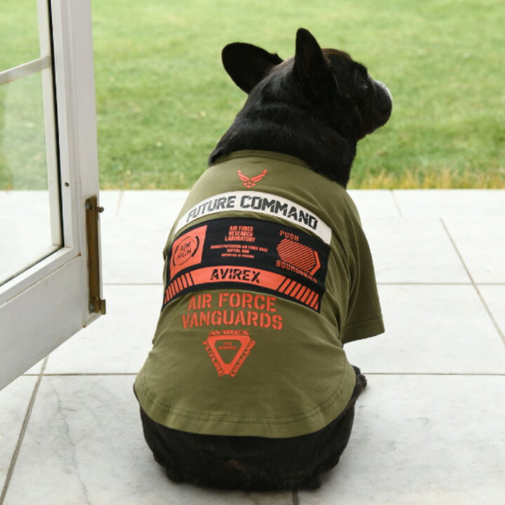 楽天市場 Avirex 公式通販 Dog Wear ドッグウェア シーチングパッチド Tシャツ S S Sheeting Patched T Shirt アビレックス アヴィレックス ドッグウエア 犬 犬服 Avirex