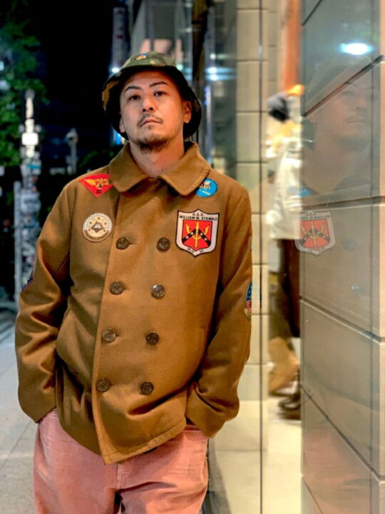 楽天市場 Avirex 公式通販 オンライン Depot限定 ピーコート ファーイースト クルーズ Pea Coat Far East Cruise アビレックス アヴィレックス メンズ 男性 冬コート Pコート ウール ネイビー キャメル 中綿 裏地 キルティング 防寒 ダブル ショート丈 Avirex