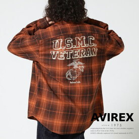 ☆★タイムセール｜AVIREX 公式通販 | L/S CHECK SHIRT USMC / チェック シャツ USMC (アビレックス アヴィレックス)メンズ 男性※セール品につき交換 返品不可