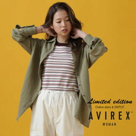 ☆★タイムセール｜AVIREX 公式通販 |DOUBLE GAUZE WESTERN SHIRT/ ダブルガーゼ ウエスタン シャツ(アビレックス アヴィレックス)レディース 女性※セール品につき交換 返品不可