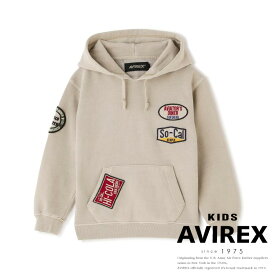 ★SALE｜【AVIREX】【KID'S/キッズ】LONG SLEEVE WEST COAST PULL OVER PARKA※セール品につき交換 返品不可