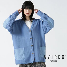 【AVIREX】NEW BACK V NECK CARDIGAN/ バックVネックカーディガン