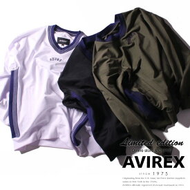 ★SALE｜AVIREX 公式通販・オンライン/DEPOT限定｜ トラック Vネック プルオーバー/TRACK PULL OVER SHIRT(アビレックス アヴィレックス)メンズ 男性※セール品につき交換 返品不可