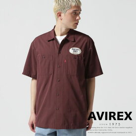 ★SALE｜AVIREX 公式通販｜SHORTSLEEVE WORK SHIRT DINER / ワークシャツ ダイナー(アビレックス アヴィレックス)メンズ 男性※セール品につき交換 返品不可