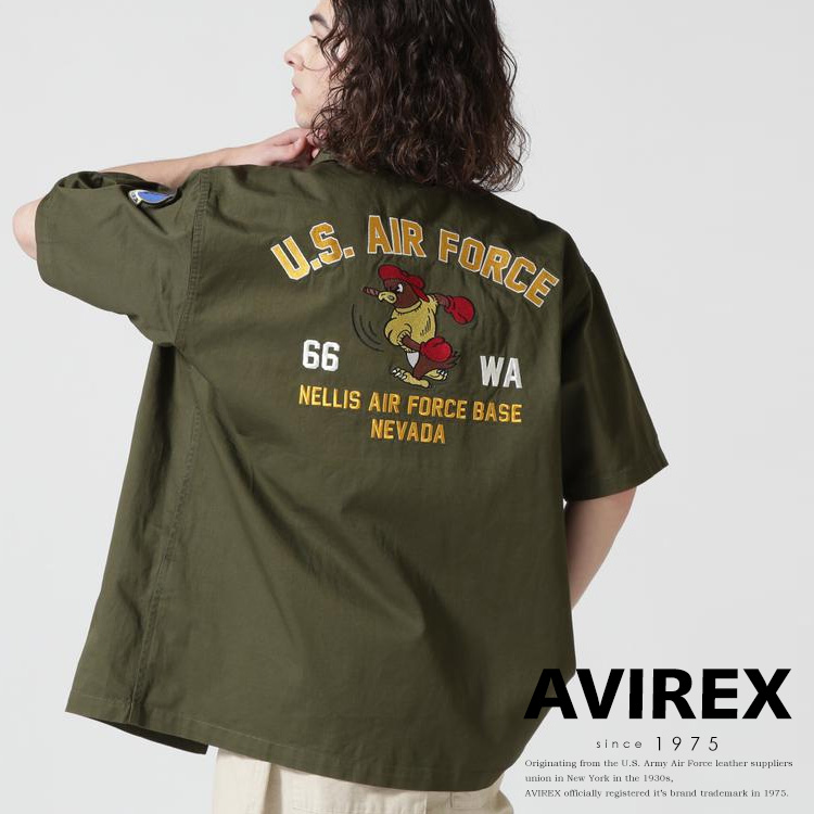 AVIREX 公式通販｜OG-107 TYPE S/S SHIRT 66th WEAPONS SQUADRON 半袖シャツ 66th  ウエポンズ スコードロン(アビレックス アヴィレックス)メンズ 男性 AVIREX