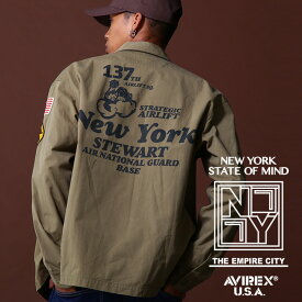 ☆★タイムセール｜AVIREX 公式通販｜UTILITY SHIRT AIR NATIONAL GUARD/ユーティリティーシャツ エアー ナショナルガード(アビレックス アヴィレックス)メンズ 男性※セール品につき交換 返品不可