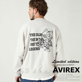 AVIREX 公式通販｜《WEB&DEPOT限定》CREW NECK SWEAT TOMCAT / クルーネック スウェット トムキャット(アビレックス アヴィレックス)メンズ 男性