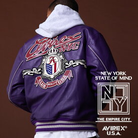 ☆★タイムセール｜AVIREX 公式通販｜VARSITY JACKET CROWN LOGO / バーシティ ジャケット クラウン ロゴ(アビレックス アヴィレックス)メンズ 男性※セール品につき交換 返品不可