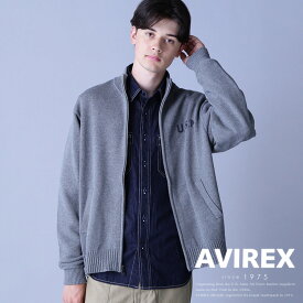 AVIREX 公式通販｜NAVAL STAND COLLAR ZIP KNIT JACKET / ネイバル スタンド カラー ニット ジャケット(アビレックス アヴィレックス)メンズ 男性