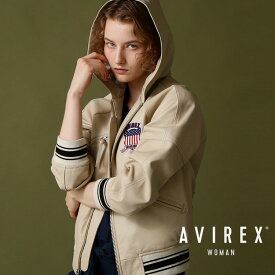 AVIREX 公式通販｜SIGNATURE HOODED LEATHER/ シグネチャー フード レザージャケット(アビレックス アヴィレックス)レディース 女性