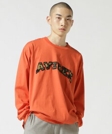 ☆★タイムセール｜AVIREX 公式通販 | 長袖 シェニール ロゴ Tシャツ / L/S CHENILLE LOGO T-SHIRT(アビレックス アヴィレックス)メンズ 男性※セール品につき交換 返品不可