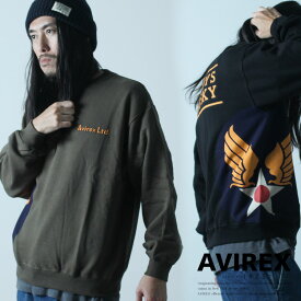 ☆★タイムセール｜AVIREX 公式通販｜クラシック クルースウェット COW / L/S CLASSIC CREW SWEAT COW(アビレックス アヴィレックス)メンズ 男性※セール品につき交換 返品不可