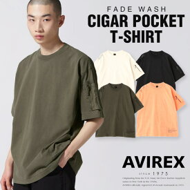 ★SALE｜AVIREX 公式通販 |FADE WASH CIGAR POCKET T-SHIRT/フェイド ウォッシュ シガー ポケット Tシャツ(アビレックス アヴィレックス)メンズ 男性※セール品につき交換 返品不可