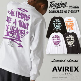 AVIREX 公式通販｜《直営店限定》TAGGING DESIGN LONGSLEEVE T-SHIRT / タギング デザイン 長袖 Tシャツ(アビレックス アヴィレックス)メンズ 男性