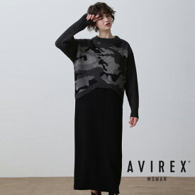 AVIREX 公式通販｜LAYERED LIKE KNIT ONE PIECE/レイヤードライク ニットワンピース(アビレックス アヴィレックス)レディース 女性