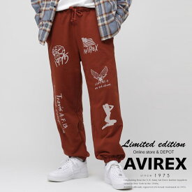 AVIREX 公式通販｜《WEB限定》STENCIL PRINT SWEAT PANTS / ステンシル プリント スウェットパンツ(アビレックス アヴィレックス)メンズ 男性