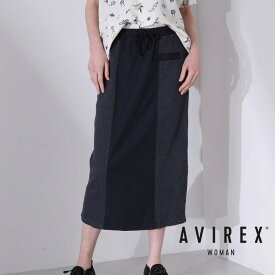 AVIREX 公式通販｜《直営店限定》FADE WASH WAFFLE DOCKING SKIRT/フェイド ウォッシュ ワッフル ドッキング スカート(アビレックス アヴィレックス)レディース 女性