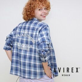 AVIREX 公式通販｜L-L/S INDIGO CHECK SHIRT/インディゴ チェック シャツ(アビレックス アヴィレックス)レディース 女性