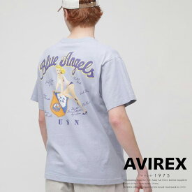 AVIREX 公式通販｜BLUE ANGELS PINUP GIRL SHORT SLEEVE T-SHIRT/ブルーエンジェルス ピンナップガール Tシャツ(アビレックス アヴィレックス)メンズ 男性