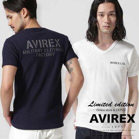 AVIREX 公式通販｜《WEB&DEPOT限定》MINI WAFFLE V NECK T-SHIRT / ミニワッフル Vネック Tシャツ(アビレックス アヴィレックス)メンズ 男性