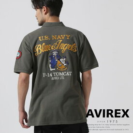 AVIREX 公式通販｜BLUE ANGELS SHORT SLEEVE POLO SHIRT / ブルーエンジェルス 半袖 ポロシャツ(アビレックス アヴィレックス)メンズ 男性