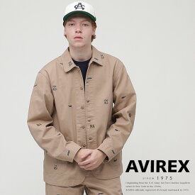 AVIREX 公式通販｜POINT EMBROIDERY COVERALL JACKET/ポイント エンブロイダリー カバーオール ジャケット(アビレックス アヴィレックス)メンズ 男性