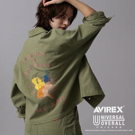 AVIREX 公式通販｜創業100周年を迎えたワークウェアブランド『ユニバーサルオーバーオール』とコラボレーション!!《AVIREX×UNIVERSAL OVERALL》 COVER ALL/カバーオール(アビレックス アヴィレックス)レディース 女性
