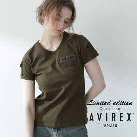 AVIREX 公式通販｜【2024年 再入荷】《WEB限定》ファティーグ Vネック Tシャツ/ FATIGUE V-NECK T-SHIRT(アビレックス アヴィレックス)レディース 女性