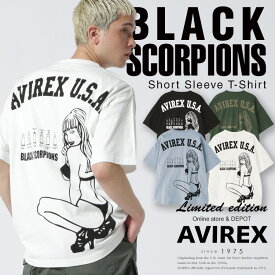 AVIREX 公式通販｜【再入荷】《WEB&DEP限定》BLACK SCORPIONS S/S T-SHIRT/ブラックスコーピオンズ 半袖 Tシャツ(アビレックス アヴィレックス)メンズ 男性