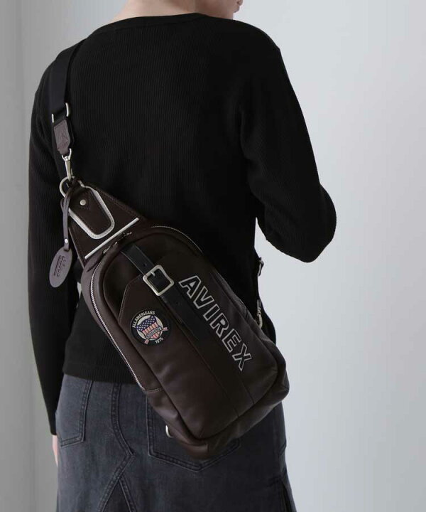 楽天市場】AVIREX 公式通販｜VARSITY LEATHER ONE SHOULDER BAG / バー  
