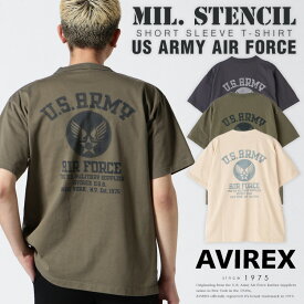 AVIREX 公式通販｜MIL. STENCIL T-SHIRT US ARMY AIR FORCE / ミリタリー ステンシル Tシャツ US アーミー エアフォース(アビレックス アヴィレックス)メンズ 男性