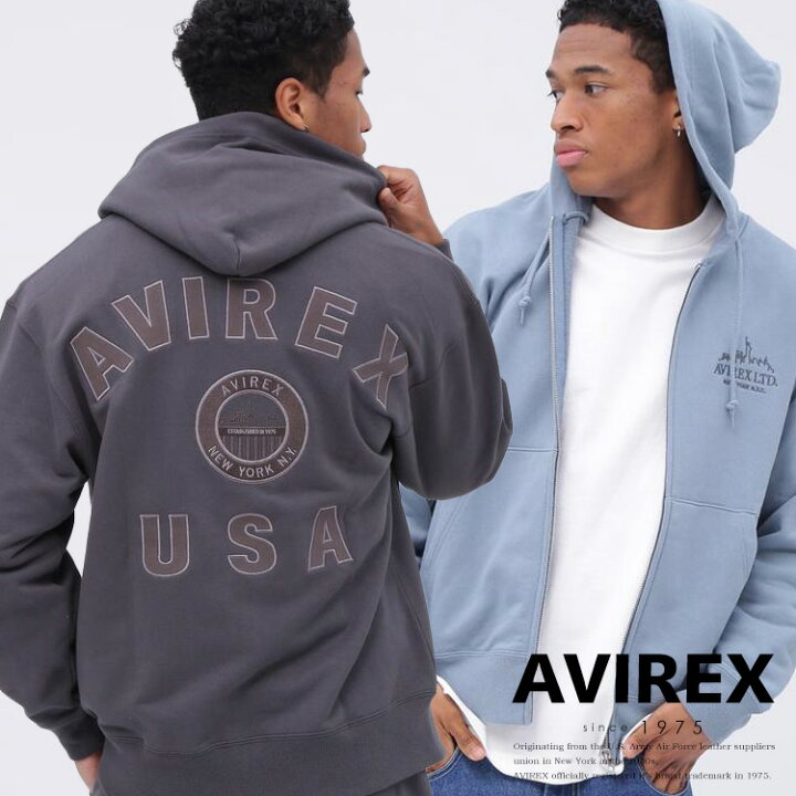 楽天市場】AVIREX 公式通販｜VARSITY LOGO ZIP SWEAT PARKA NYC 