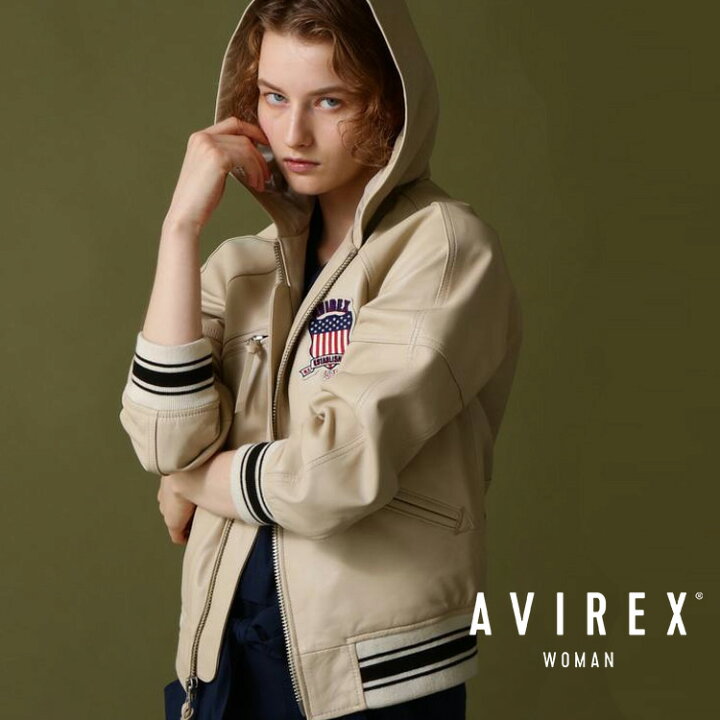 楽天市場】AVIREX 公式通販｜SIGNATURE HOODED LEATHER/ シグネチャー 