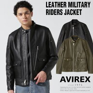 AVIREX 公式通販｜LEATHER MILITARY RIDERS JACKET/レザー ミリタリー ライダース ジャケット(アビレック…