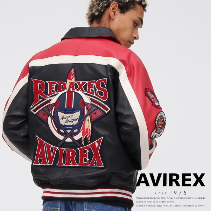 楽天市場】AVIREX 公式通販/VARSITY JACKET RED AXES / バーシティ  