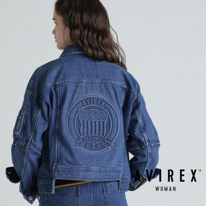 楽天市場】AVIREX 公式通販/L/S EMBOSSING DENIM JACKET/エンボス 