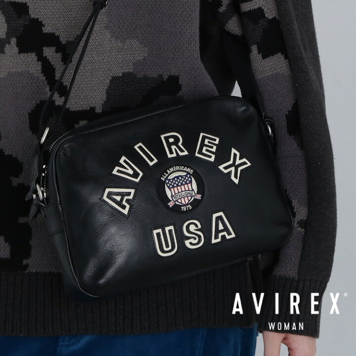 楽天市場】AVIREX 公式通販/VARSITY LEATHER BOX SHOULDER BAG/バー 