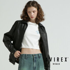 ★SALE｜AVIREX 公式通販《WOMAN》GOAT VEGE SWING TOP LEATHER JACKET(アビレックス アヴィレックス)レディース 女性※セール品につき交換 返品不可