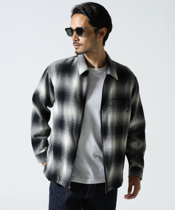 楽天市場】AVIREX 公式通販｜OMBRE CHECK ZIP UP SHIRT/オンブレ 