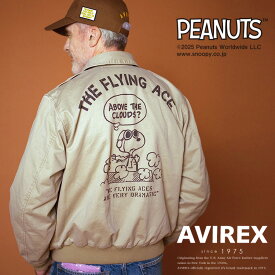 ★SALE｜AVIREX 公式通販《AVIREX×PEANUTS》COTTON A-2 FLYING ACE/ピーナッツ / スヌーピー(アビレックス アヴィレックス)メンズ 男性※セール品につき交換 返品不可