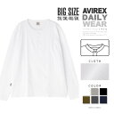 AVIREX 公式通販｜《DAILY/デイリー》BIG SIZE RIB L/S HENLEY NECK T-SHIRT / ビッグサイズ リブ 長袖 ヘンリーネック Tシャツ(アビレックス アヴィレックス)メンズ 男性